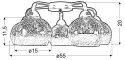 CROMINA LAMPA SUFITOWA 5X60W E27 CHROM