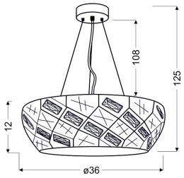 GLANCE LAMPA WISZĄCA 36 4X40W G9 Z ŻARÓWKĄ BIAŁY