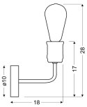 GOLDIE LAMPA KINKIET 1X60W E27 CZARNY+PATYNA (Z ŻARÓWKĄ 3030948)