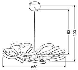 ILLA LAMPA WISZĄCA LED 50 CM 64W LED 6500K