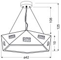 NEMEZIS LAMPA WISZĄCA PIĘCIOKATNY 42 24W LED 4000K CZARNY