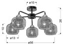 RAY LAMPA SUFITOWA 5X40W E14 CHROM