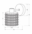 ROYAL LAMPA KINKIET 1X40W G9 CHROM+KRYSZTAŁKI CZARNE