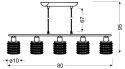 ROYAL LAMPA WISZĄCA 5X40W G9 CHROM+KRYSZTAŁKI