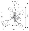 SAX LAMPA WISZĄCA LINKA 6X40W E14 SATYNA