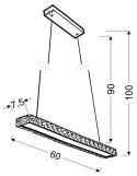 SYMPHONY LAMPA WISZĄCA 60CM 20W LED 4000K CHROM