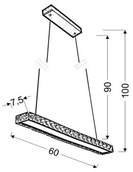 SYMPHONY LAMPA WISZĄCA 60CM 20W LED 4000K CHROM