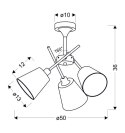 VOX LAMPA WISZĄCA 3X40W E14 CHROM Z ABAŻUREM