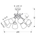 VOX LAMPA WISZĄCA 8X40W E14 CHROM Z ABAŻUREM