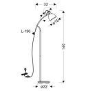 ZUMBA LAMPA PODŁOGOWA SZTYCA SKOS 1X40W E27 BIAŁY+CZARNY