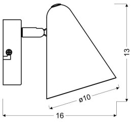 AMOR LAMPA KINKIET 1X40W E14 JASNY RÓŻ