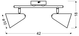 AMOR LAMPA SUFITOWA LISTWA 2X40W E14 JASNY RÓŻ