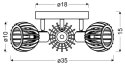 ATARRI LAMPA SUFITOWA PLAFON 3X25W E14 BIAŁY+DREWNO