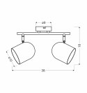 AZURO LAMPA SUFITOWA LISTWA 2X40W E27 BIAŁY