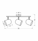 AZURO LAMPA SUFITOWA LISTWA 3X40W E27 BIAŁY