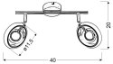 CELT LAMPA SUFITOWA LISTWA 2X6W LED CHROM 3000K