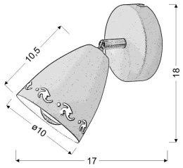 COTY LAMPA KINKIET 1X40W E14 BIAŁY MAT