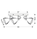 CRODO LAMPA SUFITOWA LISTWA 3X40W E14 SZARY