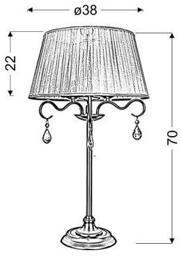 FIESTA LAMPA GABINETOWA 3X40W E14 PATYNA