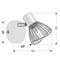 FLY LAMPA KINKIET 1X40W E14 BIAŁY/CHROM