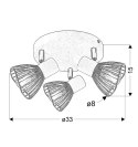 FLY LAMPA SUFITOWA PLAFON 3X40W E14 BIAŁY/CHROM