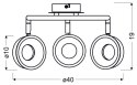 ISLA LAMPA SUFITOWA SPIRALA 3X4W LED CHROM 3000K