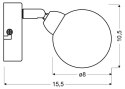 KALEIDOSCOPE LAMPA KINKIET 1X4W LED G9 CHROM