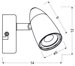 LIBERTY LAMPA KINKIET 1X4W LED CHROM