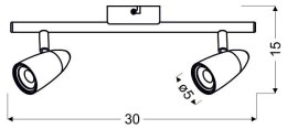 LIBERTY LAMPA SUFITOWA LISTWA 2X4W LED CHROM