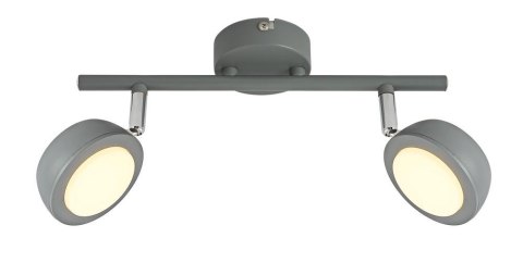 MILD LAMPA SUFITOWA LISTWA 2X6W LED SZARY 3000K