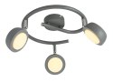 MILD LAMPA SUFITOWA SPIRALA 3X6W LED SZARY 3000K