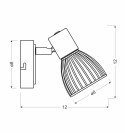 MODO LAMPA KINKIET 1X40W E14 CZARNY+CHROM