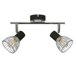 MODO LAMPA SUFITOWA LISTWA 2X40W E14 CZARNY+CHROM