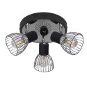 MODO LAMPA SUFITOWA PLAFON 3X40W E14 CZARNY+CHROM