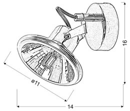 MOON LAMPA KINKIET 1X3,5W LED G9 CHROM