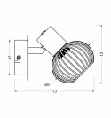 OSLO LAMPA KINKIET 1X40W E14 BIAŁY/ZŁOTY