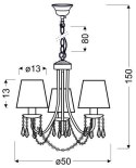 RUTI LAMPA WISZĄCA 3X40W E14 BEŻOWY