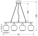 SIRIUS LAMPA WISZĄCA 4X60W E27 CHROM 3D