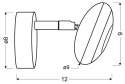 SKIPPER LAMPA KINKIET 1X6W LED COB GŁÓWKA OKRĄGŁA 1E Z PRZEGUBEM KD SYSTEM CHROM