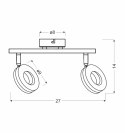 THEMA LAMPA SUFITOWA LISTWA 2X5W LED CHROM