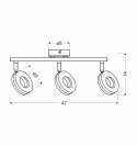 THEMA LAMPA SUFITOWA LISTWA 3X5W LED CHROM