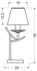 VALENCIA LAMPA 1X40W E14 PATYNA H-45