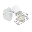 VERVE LAMPA KINKIET 1X40W E14 BIAŁY ABAŻUR CHROM