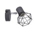 VERVE LAMPA KINKIET 1X40W E14 MATOWY SZARY