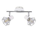 VERVE LAMPA SUFITOWA LISTWA 2X40W E14 BIAŁY ABAŻUR CHROM