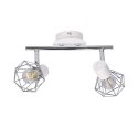 VERVE LAMPA SUFITOWA LISTWA 2X40W E14 BIAŁY ABAŻUR CHROM