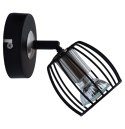 ZONK LAMPA KINKIET 1X3W LED GU10 CZARNY MATOWY + SATYNA NIKIEL