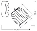 ZONK LAMPA KINKIET 1X3W LED GU10 CZARNY MATOWY + SATYNA NIKIEL