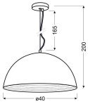 AMALFI LAMPA WISZĄCA 40 1X60W E27 MIEDZIANY