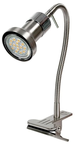 ARKON LAMPA KLIPS 1X50W GU10 SATYNA NIKIEL+CHROM BEZ ŻARÓWEK